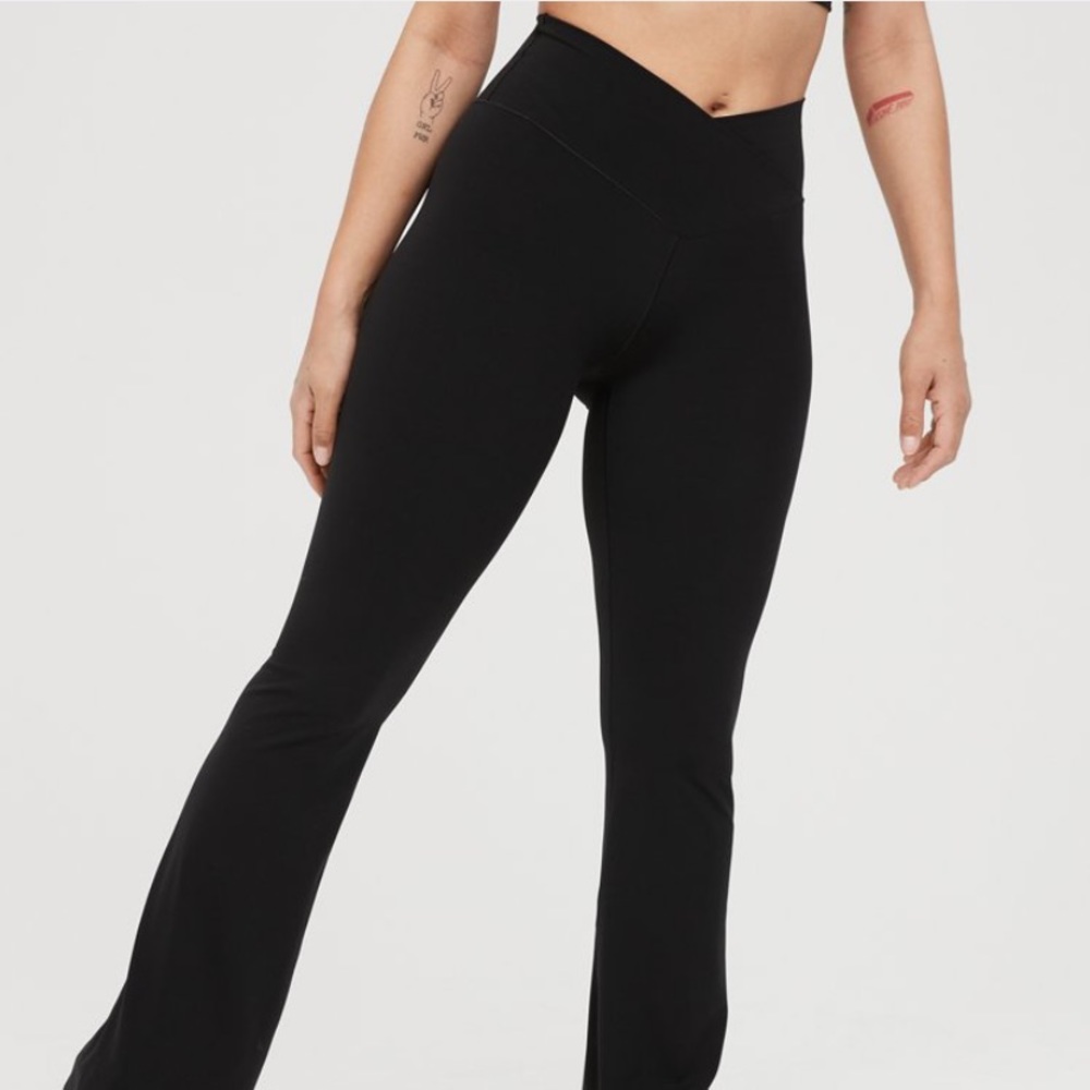 Aerie Cross Flare leggings